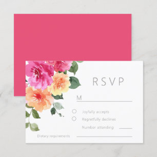 Cartons Réponse Vibrant toutes les saisons Aquarelle Floral Mariag