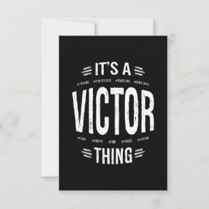 Cartons Réponse Victor Nom personnalisé Anniversaire Cadeau