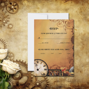 Cartons Réponse Victorian Steampunk Elegance Mariage