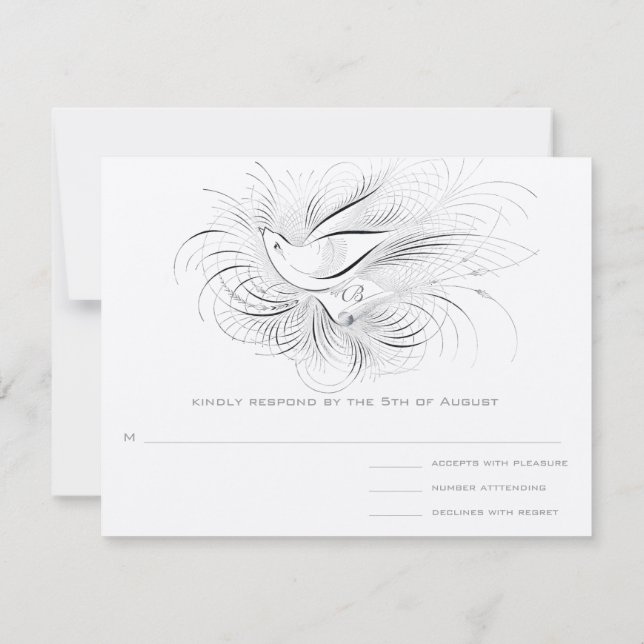 CARTONS RÉPONSE VIEUX ARGENT, INSÉPARABLES, (Dos)