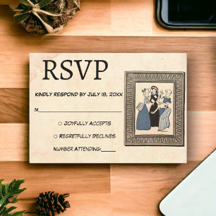 Cartons Réponse Vintage Retro Funny Fiançailles anneau Rustique Ma