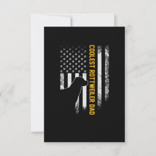 Cartons Réponse Vintage USA American Flag Coolest Rottweiler Dad