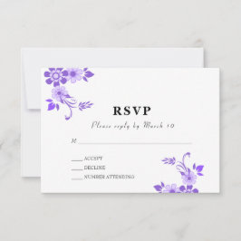 Cartons Réponse Violet floral