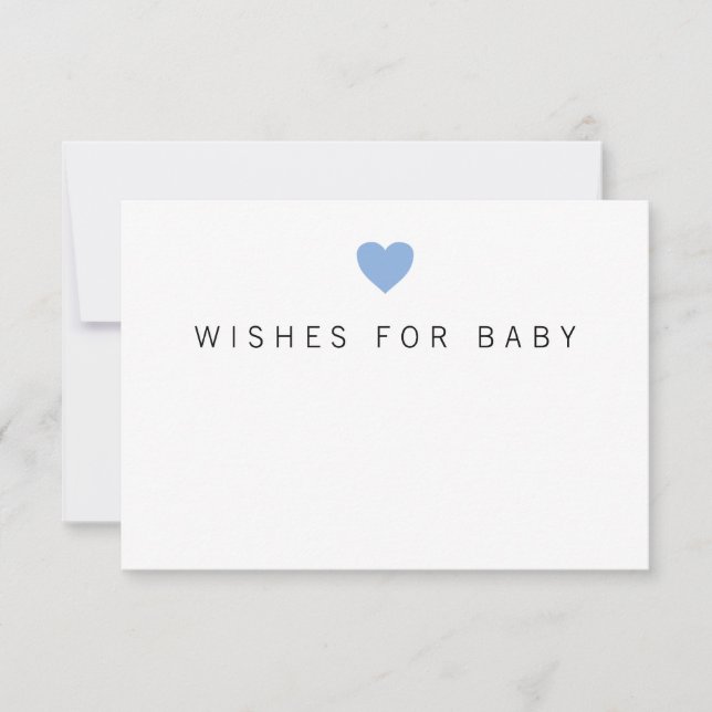 Cartons Réponse Voeux pour bébé Blue Heart Boy Enclôture Card (Devant)