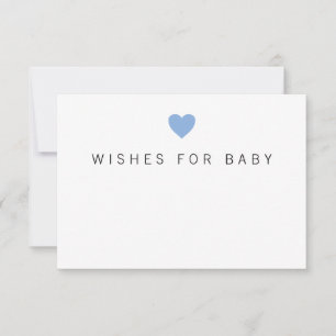 Cartons Réponse Voeux pour bébé Blue Heart Boy Enclôture Card