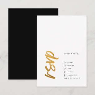Cartons Réponse Voies latérales Black Gold Foil Moderne Simple Mar