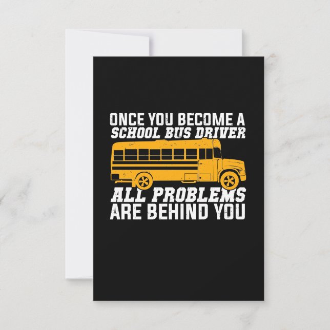 Cartons Réponse Vous Devenez Un Conducteur De Bus Scolaire (Devant)