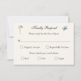 Cartons Réponse Whimsical Wildflowers Meadow Wedding