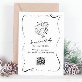 Cartons Réponse Whimsski Cupid QR Code Mariage