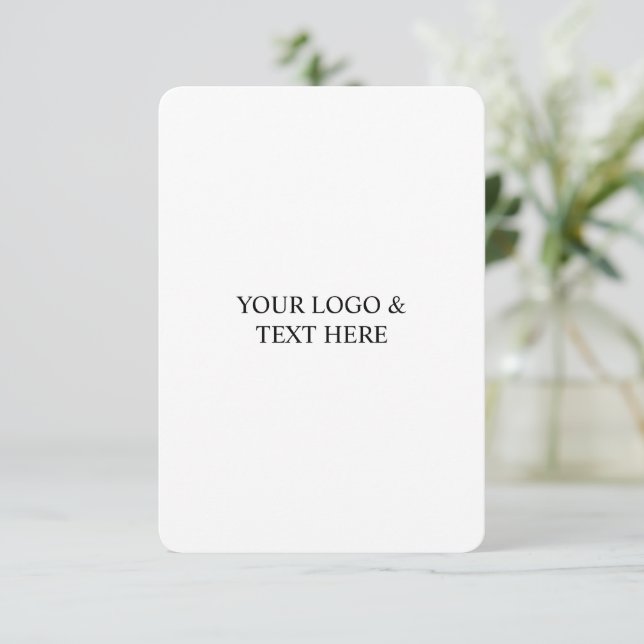Cartons Réponse White Personalized – Your Logo & Text Here (Debout devant)