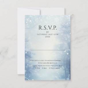Cartons Réponse Winter Wonderland Forest Mariage