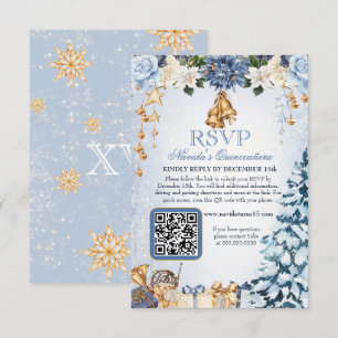 Cartons Réponse Winter Wonderland Holiday Quinceanera QR Code