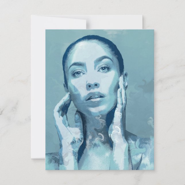 Cartons Réponse "Woman in Blue" (Devant)