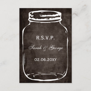 cartons rsvp jar maçon rustique standard 3,5 x 5