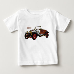 Cartoon-Abbildung 1920 des klassischen Autos Baby T-shirt
