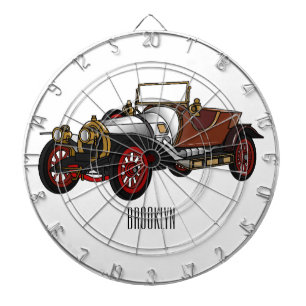 Cartoon-Abbildung 1920 des klassischen Autos Dartscheibe