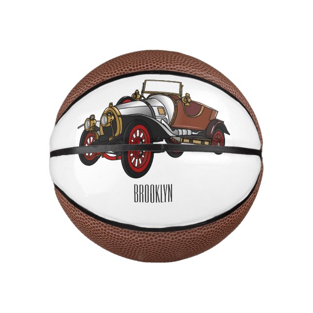 Cartoon-Abbildung 1920 des klassischen Autos Mini Basketball (Vorderseite)