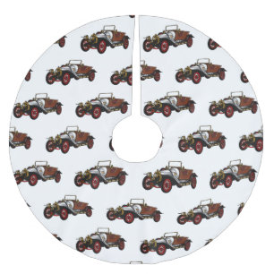 Cartoon-Abbildung 1920 des klassischen Autos Polyester Weihnachtsbaumdecke