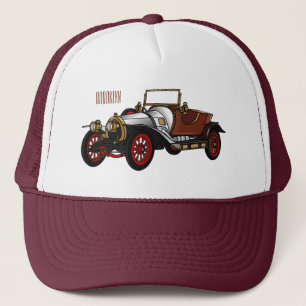 Cartoon-Abbildung 1920 des klassischen Autos Truckerkappe
