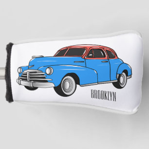 Cartoon-Abbildung 1948 des klassischen Autos Golf Headcover