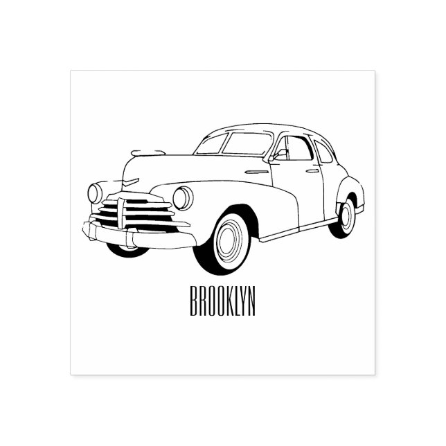 Cartoon-Abbildung 1948 des klassischen Autos Gummistempel (Prägung)
