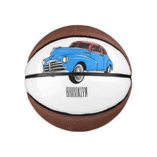 Cartoon-Abbildung 1948 des klassischen Autos Mini Basketball