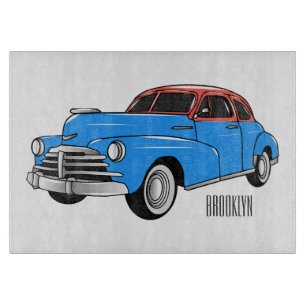 Cartoon-Abbildung 1948 des klassischen Autos Schneidebrett