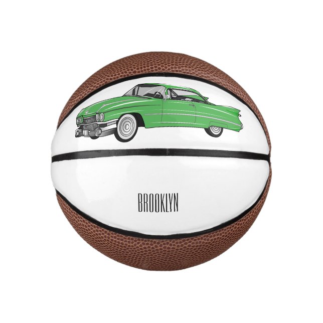 Cartoon-Abbildung 1959 des klassischen Autos Mini Basketball (Vorderseite)