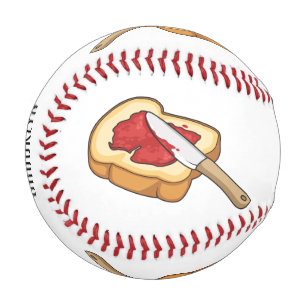 Cartoon-Abbildung Brot und Konfitüre Baseball