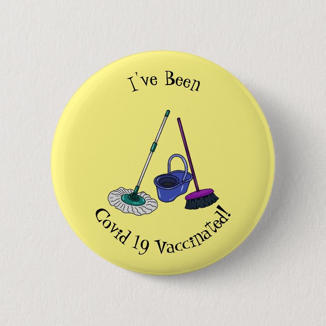 Cartoon-Abbildung Button (Vorderseite)