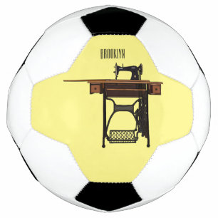 Cartoon-Abbildung der Nähmaschine Fußball