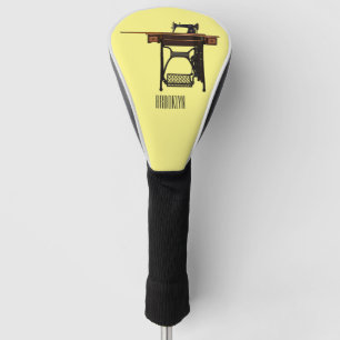 Cartoon-Abbildung der Nähmaschine Golf Headcover