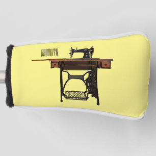 Cartoon-Abbildung der Nähmaschine Golf Headcover