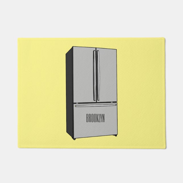 Cartoon-Abbildung des Kühlschranks Fußmatte (Vorderseite)