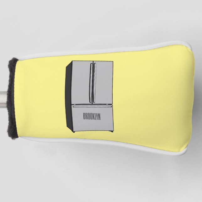 Cartoon-Abbildung des Kühlschranks Golf Headcover (Vorderseite)