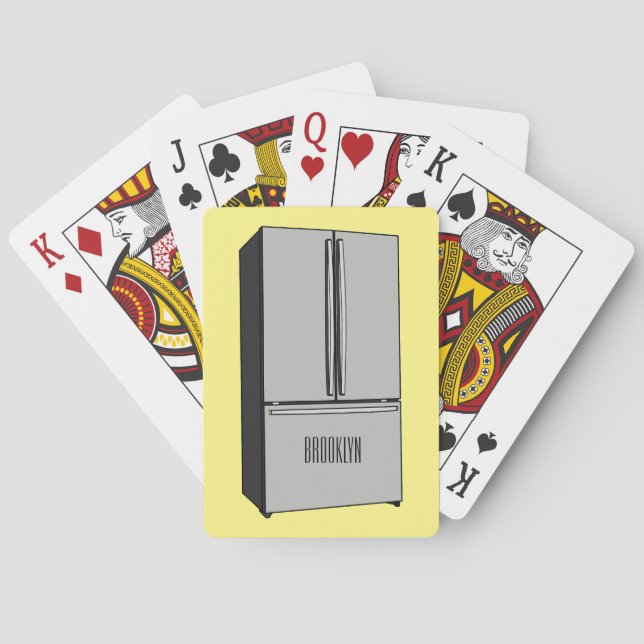 Cartoon-Abbildung des Kühlschranks Spielkarten (Rückseite)