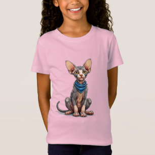 Cartoon-Abbildung einer Sphynx-Katze T-Shirt