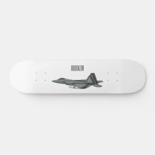 Cartoon-Abbildung für Kampfflugzeuge Skateboard
