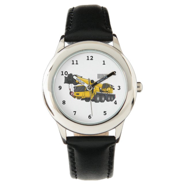 Cartoon-Abbildung für Kranwagen Armbanduhr (Vorderseite)