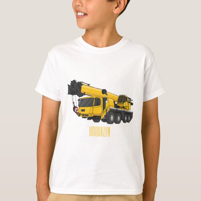 Cartoon-Abbildung für Kranwagen T-Shirt (Vorderseite)