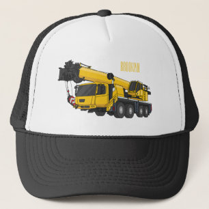 Cartoon-Abbildung für Kranwagen Truckerkappe