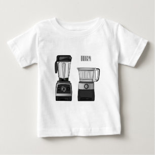 Cartoon-Abbildung für Lebensmittelprozessoren und  Baby T-shirt