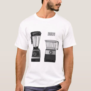 Cartoon-Abbildung für Lebensmittelprozessoren und T-Shirt