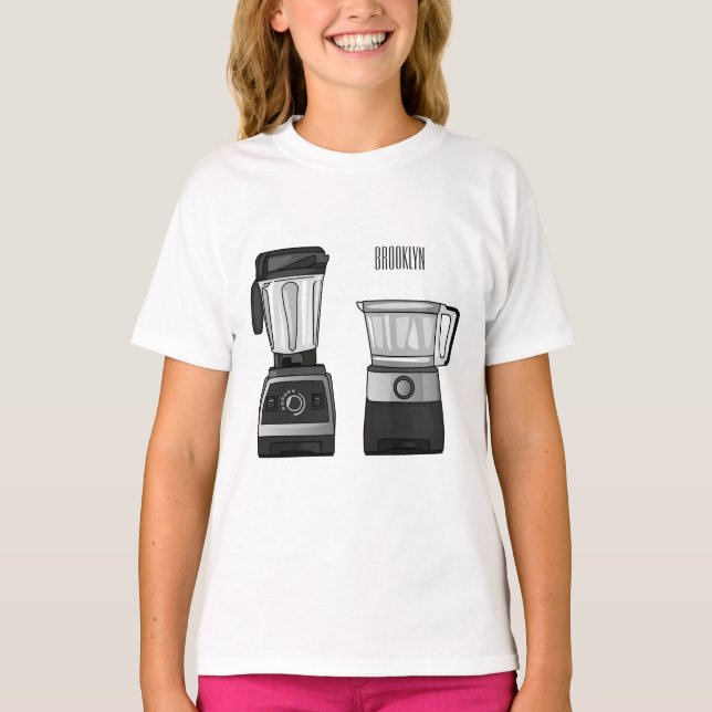 Cartoon-Abbildung für Lebensmittelprozessoren und  T-Shirt (Vorderseite)
