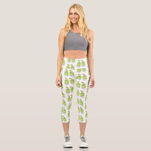 Cartoon-Abbildung für niedliches Birnpaar Capri Leggings