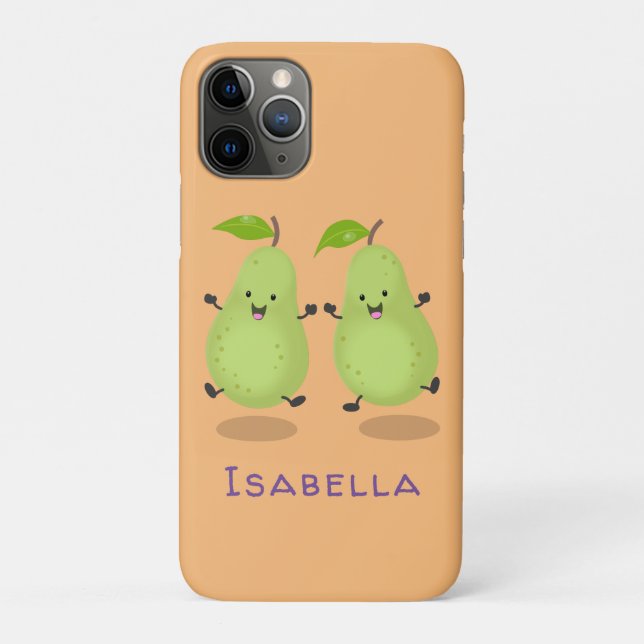 Cartoon-Abbildung für niedliches Birnpaar Case-Mate iPhone Hülle (Rückseite)