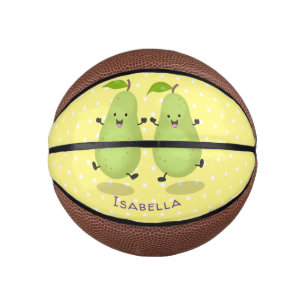 Cartoon-Abbildung für niedliches Birnpaar Mini Basketball