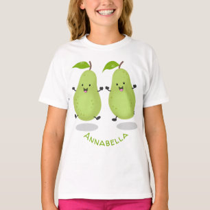 Cartoon-Abbildung für niedliches Birnpaar T-Shirt