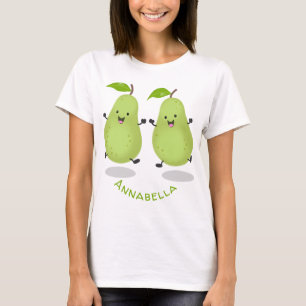 Cartoon-Abbildung für niedliches Birnpaar T-Shirt