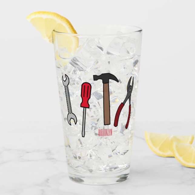 Cartoon-Abbildung Glas (Vorderseite Ice)